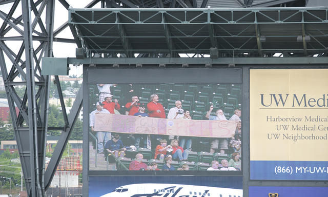 Whisker guys on the scoreboard